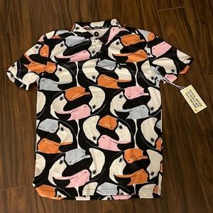 New Duvin Design Golf Polo Shirt M Toucan NWT